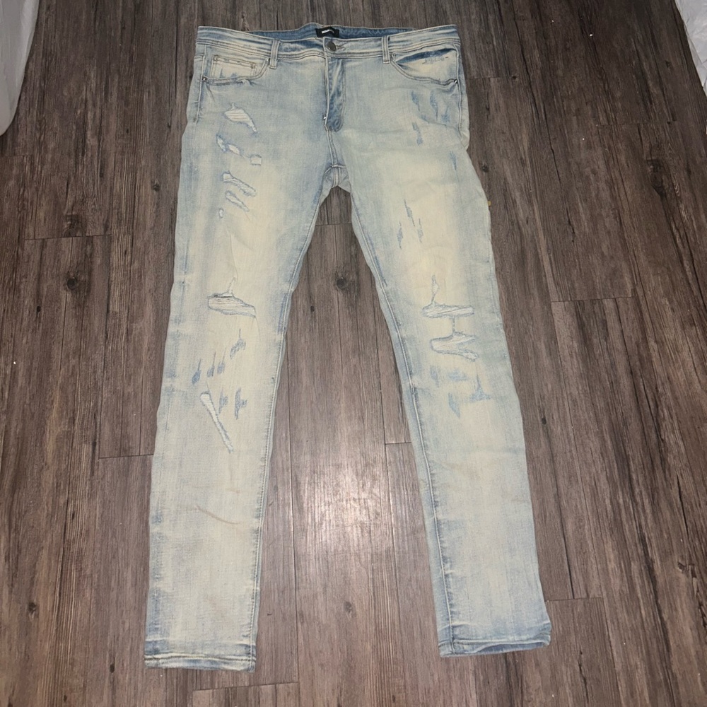 Light Blue Distressed Jeans